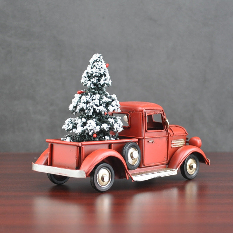 Christmas Creative Gifts Retro Truck Model Metal Crafts