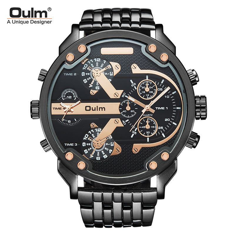 Radium Classic Casual Personality Men&amp;amp;amp;amp;#039;s Watch Large Dial Dual Time Zone Alloy Belt Men&amp;amp;amp;amp;#039;s Watch Quartz Watch