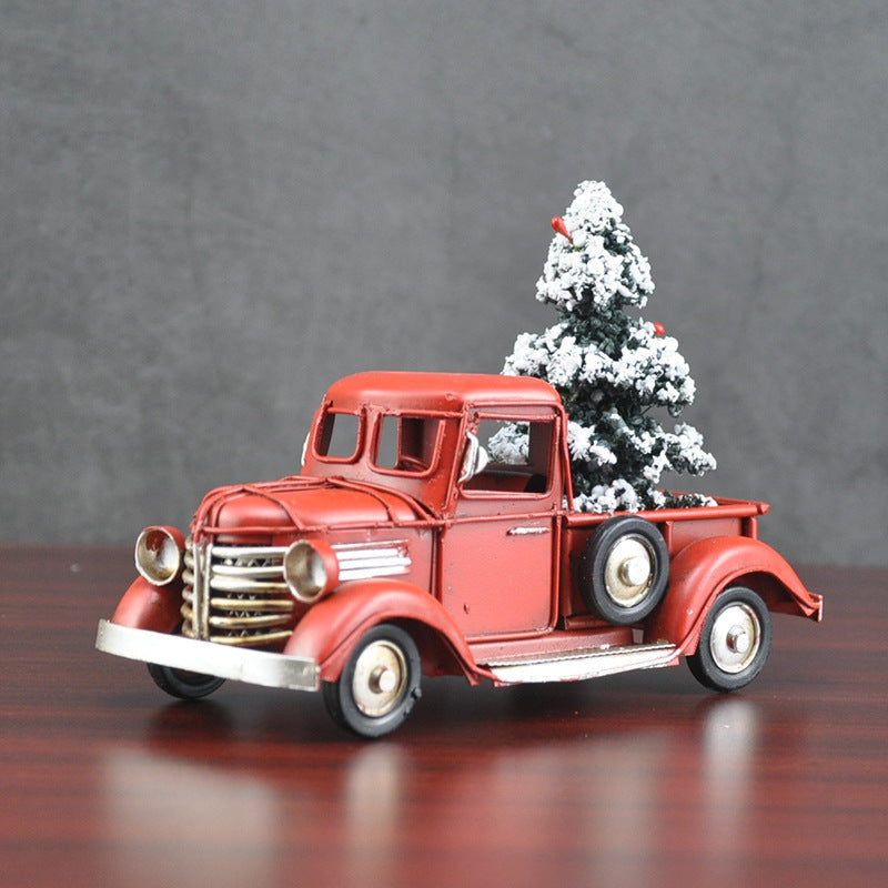 Christmas Creative Gifts Retro Truck Model Metal Crafts