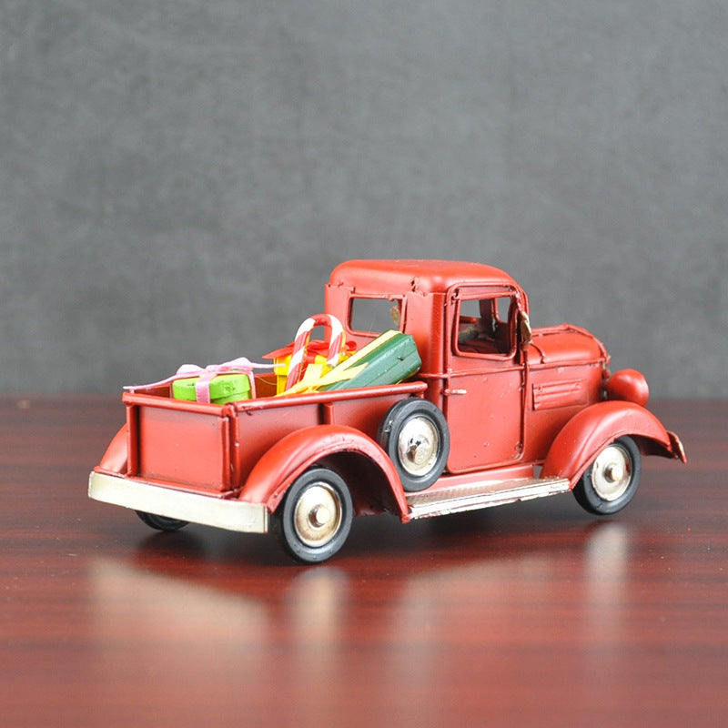 Christmas Creative Gifts Retro Truck Model Metal Crafts